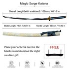 Japanese Samurai Katana T10 Clay Tempered Hamon Wood Saya Brass Fittings Good