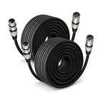 Xlr Cable 50 Ft 2 Pack Balanced 3 Pin Male To Female Mic Dmx Stage Lighting