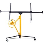 Drywall Rolling Lifter Panel Hoist Jack Lift 11ft 150lb W  Lockable Wheels