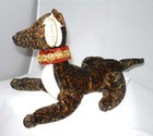 Greyhound Blingy Beanie Baby - Brindle  White Belly W Martingale