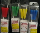 Huge Lot Of 59 Birthday Pick Candles 2 9  Tall  Initials Green Red Blue   Yellow