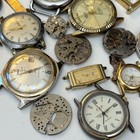 Broken Vintage Watch Movement Parts Lot Watchmaker - Waltham Elgin Swiss Casio