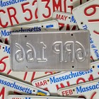 Massachusetts License Plate     free         1 Real Random Embossed Ma Tag