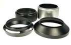 Unbranded 58mm Screw-in Metal Lens Hood Shades Lot Of 4 Hoods