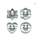 4pcs Set Baking Mold Stainless Steel Smile Face Biscuit Cookie Cutter Cake