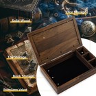 2 In 1 Dnd Dice Box Metal Dice Wooden Box With Dnd Notebook For Rolling   Sto   
