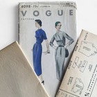 Vogue 8098 Vtg 1953 Ff Unprinted Pattern Sz 14 B32 Complete Rare Collector Oop