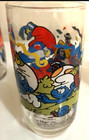 The Smurfs Papa Smurf Drinking Glass Cup 12oz Tumbler Vtg 1983 Peyo Cartoons