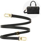 Vachetta Leather Adjustable Crossbody Strap 0 59  Wide Purse Strap Black
