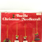 Bucilla Felt Signs Of Christmas Ornament Kit Applique Santa Wreath Vintage 2117