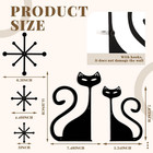 5 Pcs Mid Century Modern Atomic Cute Cat Wall Art Decor Vintage Metal Wall Decor