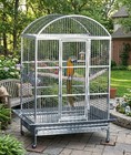 New Xl  304 Stainless Steel Dome Top Bird   Parrot Macaw Pet Cage  Free Shipping