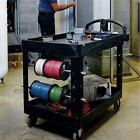 Rubbermaid Commercial Fg452088bla Plastic Utility Cart With Deep Lipped Plastic