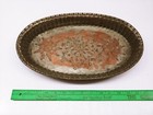3x Vintage Turkish Copper Brass Tin Plates   Bowls Hand Tooled Hammered Etched