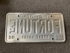 Rare 1992 Michigan Fortune Vanity Personalized License Plate Original