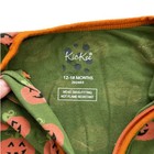 Kickee Pants Halloween Pumpkins Footie Pajamas Green 12-18m