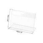 Mini Acrylic Sign Display Holder 4x2 8   Slant Back Card Tag Horizontal 10pcs