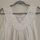 Vintage True Colors Size Large White Nightgown 100  Cotton Cottage Prairie