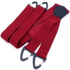 Unisex X-shape Suspenders 4cm Wide Elastic Braces 4-hook Plastic Buckle