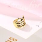 Skeleton Hand Gold Earring Cuff - Goth  Skull Steam Punk Or Halloween Costume