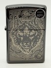 Wolf Anne Stokes 49443 Engraved High Polish Black Ice 2021 Zippo Lighter New