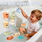 Mold Free Baby Bath Toys For Toddlers Kids Ages 1-3 14pcs Cups Boats Bathing Set