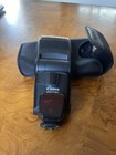 Canon Speedlite 580ex  Shoe Mount Flash With Adapter And Case Tested Works  