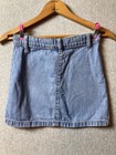 Gymboree Girls Denim Mini Skirt Size 8 Blue Button Front Embroidered Butterfly