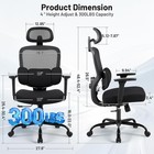 Ergonomic Office Desk Chair  High Back Breathable Mesh Computer Chair  3d Lumbar