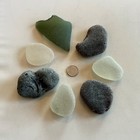 Beach Sea Glass 7 Huge Chunks Genuine Surf-tumbled Mendocino Ca