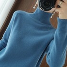 Turtleneck Cashmere Knitted Sweater Women Jumpers Long Sleeve Thick Pullover Top