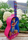 Day Of The Dead Skeleton Playing Guitar Handmade Papier-m  ch   Mexican Folk Art