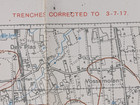 Ww1 Trench Map With Operational Markings From The Battle Of Passchendaele