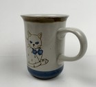 Stoneware Cat Kitty Coffee Mug Cup Speckled