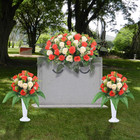 3 Pcs Artificial Cemetery Flower Saddles Cemetery Flowers For Grave Memorial Gra