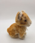 Vtg Steiff Young Lion Cub Mohair Plush Sitting Swivel Head 1950s No Tags