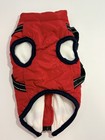 Red Dog Jacket Harness Coat Warm Fleece Lined Reflective Adjustable Pet Vest