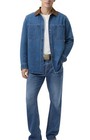 Frye Barn Shacket Size Large Blue W  Corduroy Collar New