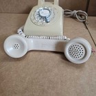 Vintage Stromberg Carlson 1543w Beige Desk Phone  Rotary Dial - For Parts repair