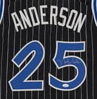 Nick Anderson Signed Jersey  jsa Coa  Black Orlando Magic Nba Custom Basketball