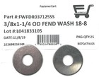  25  3 8 Id X 1 1 4 Od Stainless Steel Fender Washer Large Od Flat Washers Ss