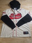 Ultra Game Chicago Bulls Baseball Jersey Size Medium Long Sleeve Hoodie