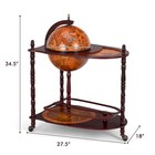 Wood Globe Wine Bar Stand 34  H 16th Century Italian Rack Liquor Bottle Shelf