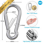 Small Carabiner Clips Stainless Steel 1 57 Inch Mini Spring Snap Hook Keychain