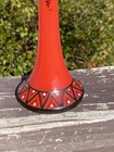Czech Bohemian Tango Glass Bud Vase With Enamel Work 1920   s Art Deco