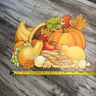 7 Vtg Thanksgiving Pilgrim Cornucopia Hallmark Diecuts Hanging Paper Decor