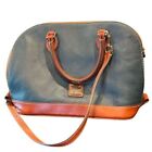 Dooney   Bourke Pebble Collection Zip Dome Satchel Bag Teal