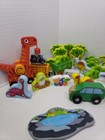Huge Lot Of 48  Some Melissa And Doug Wooden Toys Trees Dinosaurs Cars