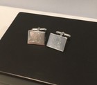Nib Solid Sterling Silver Cuff Links Horseshoe Design In Wood Box Cufflinks New 