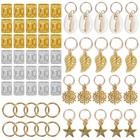 80pcs set Dreadlocks Beads Metal Cuffs Hair Braid Rings Pendants Braiding C Qalh